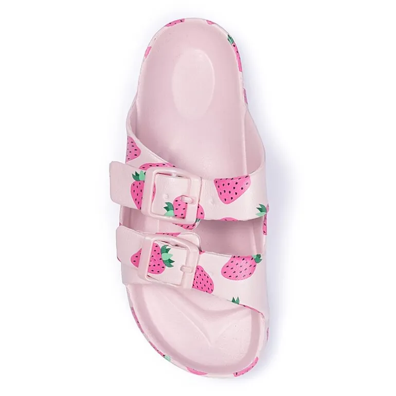 Ground Up Little & Big Kid Girls Strawberry Slide Sandals