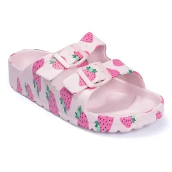 Ground Up Little & Big Kid Girls Strawberry Slide Sandals