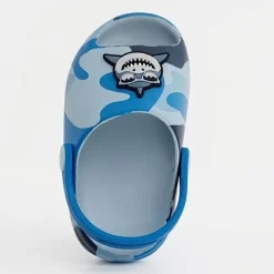 Ground Up Shark Camo Toddler Boys Round Clogs