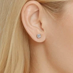 Grown Gorgeous (F, Vs2) 3 3/8 Ct. T.W. Lab-Grown Diamond 14K White Gold or Platinum 7.8mm Round Stud Earrings