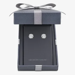 Grown Gorgeous (F, Vs2) 3 3/8 Ct. T.W. Lab-Grown Diamond 14K White Gold or Platinum 7.8mm Round Stud Earrings