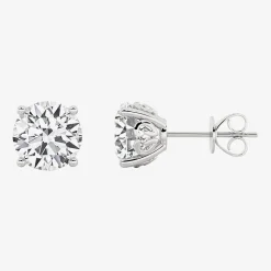 Grown Gorgeous (F, Vs2) 3 3/8 Ct. T.W. Lab-Grown Diamond 14K White Gold or Platinum 7.8mm Round Stud Earrings