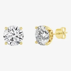 Grown Gorgeous (F, Vs2) 3 3/8 Ct. T.W. Lab-Grown Diamond 14K White Gold or Platinum 7.8mm Round Stud Earrings