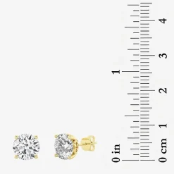 Grown Gorgeous (F, Vs2) 3 3/8 Ct. T.W. Lab-Grown Diamond 14K White Gold or Platinum 7.8mm Round Stud Earrings