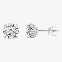 Grown Gorgeous (F, Vs2) 3 3/8 Ct. T.W. Lab-Grown Diamond 14K White Gold or Platinum 7.8mm Round Stud Earrings