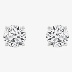 Grown Gorgeous (F, Vs2) 3 3/8 Ct. T.W. Lab-Grown Diamond 14K White Gold or Platinum 7.8mm Round Stud Earrings