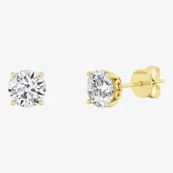 Grown Gorgeous (F, Vs2) 1 1/10 CT. T.W. Lab-Grown Diamond 14K Gold or Platinum 6.1mm Round Stud Earrings