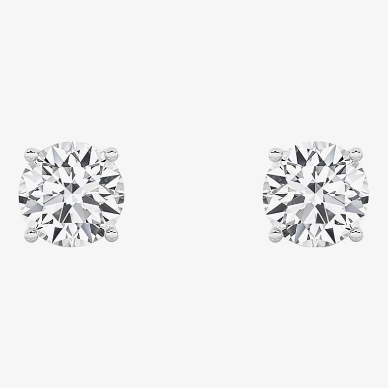 Grown Gorgeous (F, Vs2) 1 1/10 CT. T.W. Lab-Grown Diamond 14K Gold or Platinum 6.1mm Round Stud Earrings