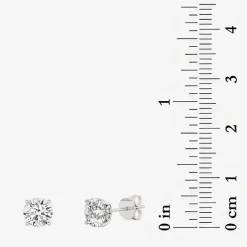 Grown Gorgeous (F, Vs2) 1 1/10 CT. T.W. Lab-Grown Diamond 14K Gold or Platinum 6.1mm Round Stud Earrings