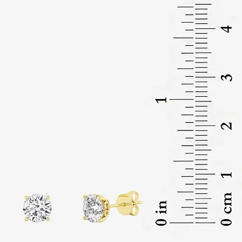 Grown Gorgeous (F, Vs2) 1 1/10 CT. T.W. Lab-Grown Diamond 14K Gold or Platinum 6.1mm Round Stud Earrings