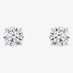Grown Gorgeous (F, Vs2) 1 1/10 CT. T.W. Lab-Grown Diamond 14K Gold or Platinum 6.1mm Round Stud Earrings