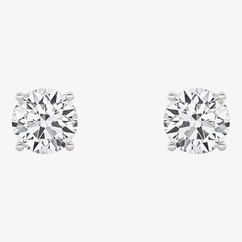 Grown Gorgeous (F, Vs2) 1 1/10 CT. T.W. Lab-Grown Diamond 14K Gold or Platinum 6.1mm Round Stud Earrings