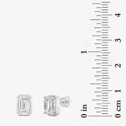 Grown Gorgeous (F,Vs2) 2 1/4 CT. T.W. Lab-Grown Diamond 14K Gold 8.8mm Emerald-cut Stud Earrings