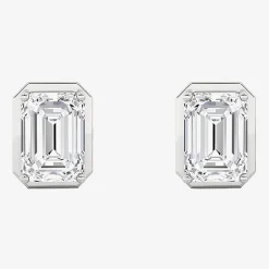 Grown Gorgeous (F,Vs2) 2 1/4 CT. T.W. Lab-Grown Diamond 14K Gold 8.8mm Emerald-cut Stud Earrings
