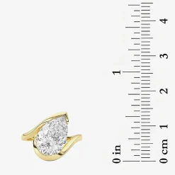 Grown Gorgeous (F / Vs2) Womens 3 3/8 Ct. Lab Grown White Diamond 14K Gold Pear Solitaire Engagement Ring