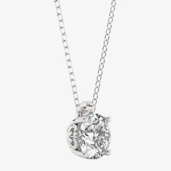 Grown Gorgeous (F, Vs2) Womens 1 1/8 CT. T.W. Lab-Grown Diamond 14K Gold or Platinum Round 18 Inch Pendant Necklace