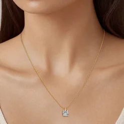 Grown Gorgeous (F, Vs2) Womens 2 1/4 CT. T.W. Lab-Grown Diamond 14K Gold or Platinum Round 18 Inch Pendant Necklace