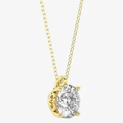 Grown Gorgeous (F, Vs2) Womens 2 1/4 CT. T.W. Lab-Grown Diamond 14K Gold or Platinum Round 18 Inch Pendant Necklace