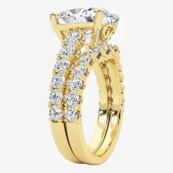 Grown Gorgeous (F / Vs2) Womens 5 1/3 Ct. T.W. Lab Grown White Diamond 14K Gold Oval Side Stone Bridal Set