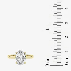 Grown Gorgeous (F, Vs2) Womens 2 1/4 CT. T.W. Lab Grown White Diamond 14K Gold or Platinum Oval Solitaire Engagement Ring