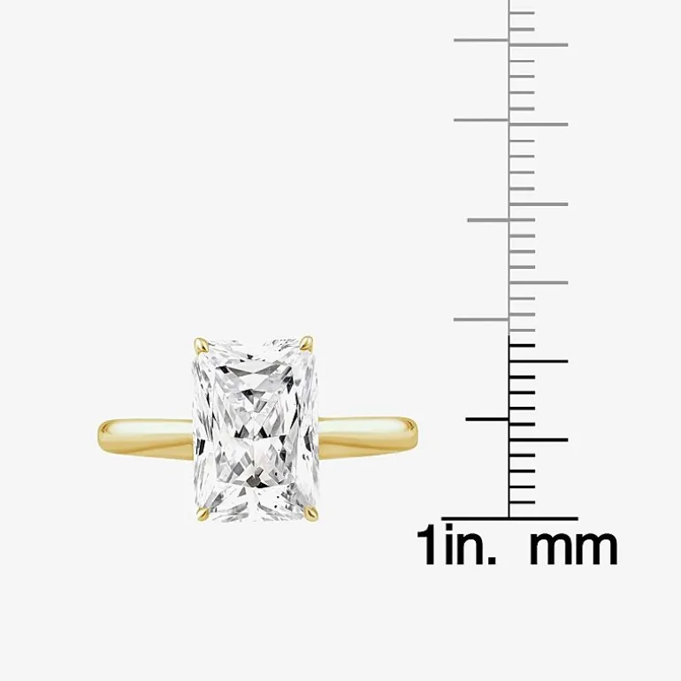 Grown Gorgeous F, Vs2 Womens 3 1/2 CT. T.W Lab Grown White Diamond 14K Gold or Platinum Radiant-cut Engagement Ring
