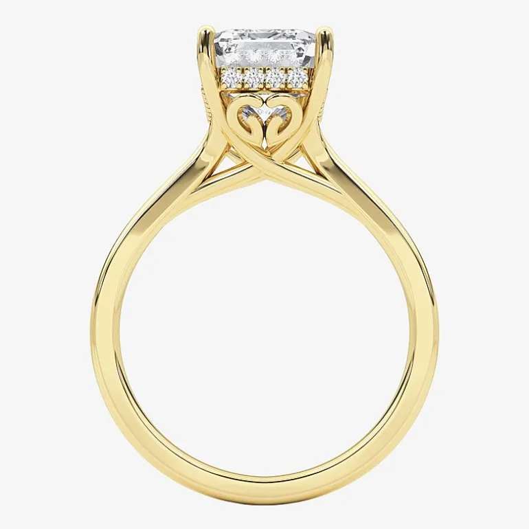 Grown Gorgeous F, Vs2 Womens 3 1/2 CT. T.W Lab Grown White Diamond 14K Gold or Platinum Radiant-cut Engagement Ring