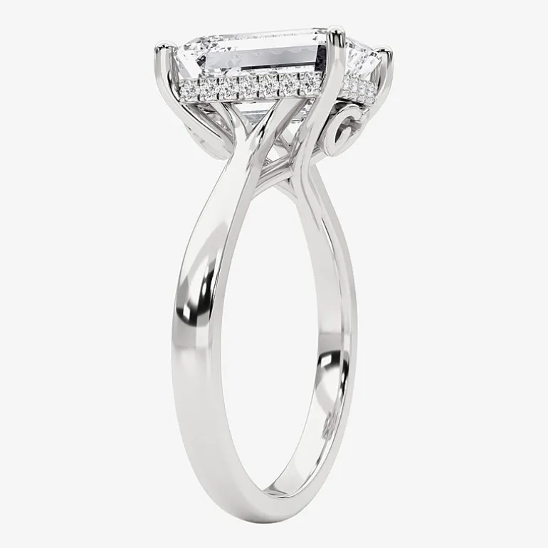 Grown Gorgeous F, Vs2 Womens 3 1/2 CT. T.W Lab Grown White Diamond 14K Gold or Platinum Radiant-cut Engagement Ring