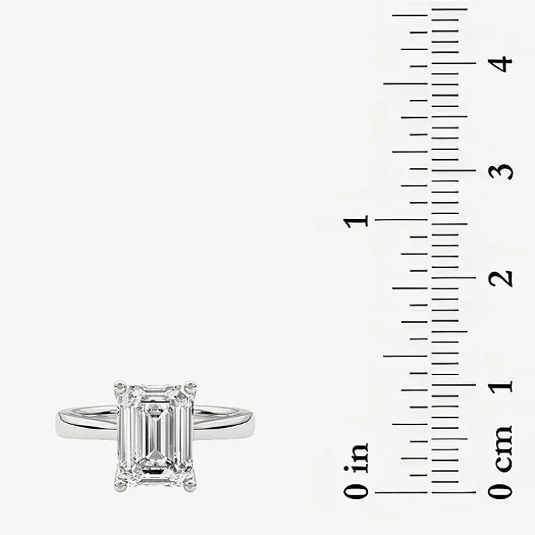 Grown Gorgeous (F, Vs2) Womens 2 1/4 CT. T.W. Lab Grown White Diamond 14K Gold or Platinum Radiant-cut Solitaire Engagement Ring