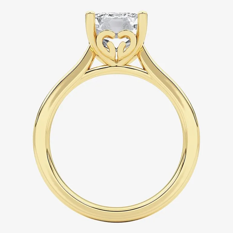 Grown Gorgeous (F, Vs2) Womens 2 1/4 CT. T.W. Lab Grown White Diamond 14K Gold or Platinum Radiant-cut Solitaire Engagement Ring
