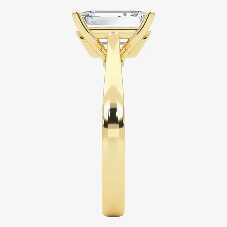 Grown Gorgeous (F, Vs2) Womens 2 1/4 CT. T.W. Lab Grown White Diamond 14K Gold or Platinum Radiant-cut Solitaire Engagement Ring