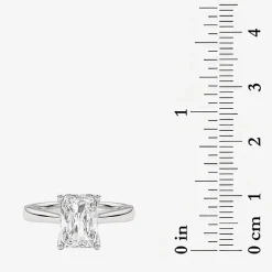 Grown Gorgeous (F, Vs2) Womens 2 1/4 CT. T.W. Lab Grown White Diamond 14K Gold or Platinum Radiant-cut Solitaire Engagement Ring