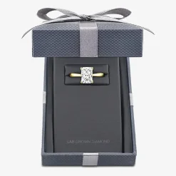 Grown Gorgeous (F, Vs2) Womens 2 1/4 CT. T.W. Lab Grown White Diamond 14K Gold or Platinum Radiant-cut Solitaire Engagement Ring