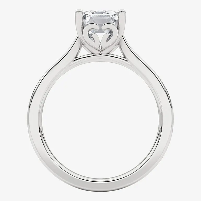 Grown Gorgeous (F, Vs2) Womens 2 1/4 CT. T.W. Lab Grown White Diamond 14K Gold or Platinum Emerald-cut Solitaire Engagement Ring