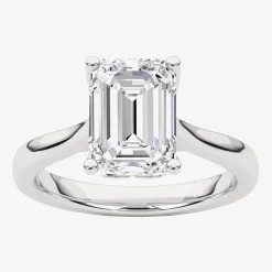 Grown Gorgeous (F, Vs2) Womens 2 1/4 CT. T.W. Lab Grown White Diamond 14K Gold or Platinum Emerald-cut Solitaire Engagement Ring