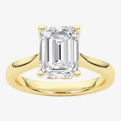 Grown Gorgeous (F, Vs2) Womens 2 1/4 CT. T.W. Lab Grown White Diamond 14K Gold or Platinum Emerald-cut Solitaire Engagement Ring