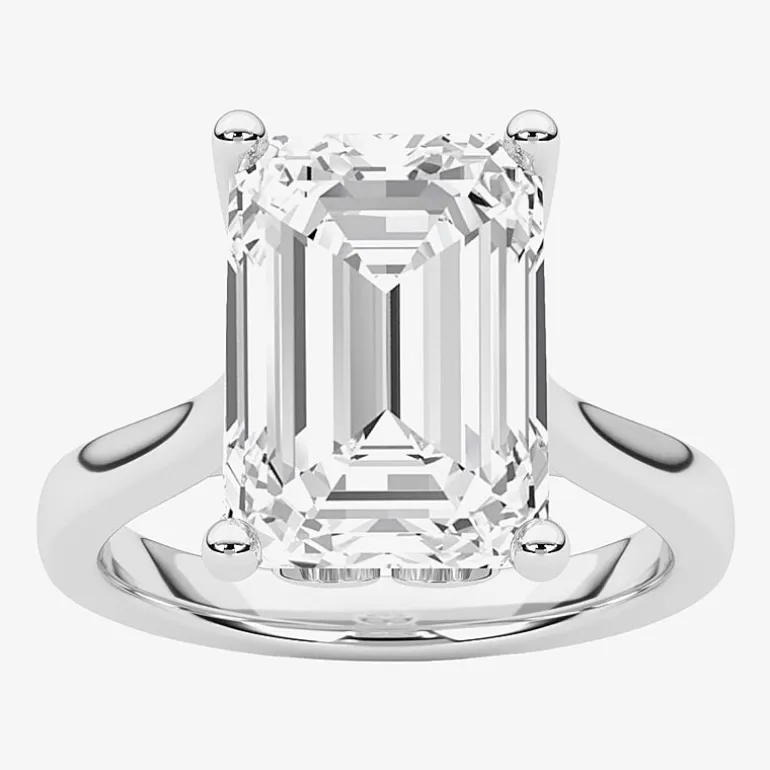 Grown Gorgeous (F / Vs2) Womens 4 1/2 CT. T.W. Lab Grown White Diamond 14K Gold Solitaire Engagement Ring