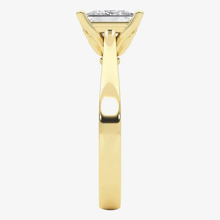Grown Gorgeous (F, Vs2) Womens 2 1/4 CT. T.W. Lab Grown White Diamond 14K Gold or Platinum Princess-cut Solitaire Engagement Ring
