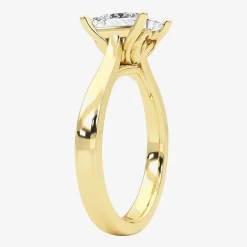 Grown Gorgeous (F, Vs2) Womens 2 1/4 CT. T.W. Lab Grown White Diamond 14K Gold or Platinum Princess-cut Solitaire Engagement Ring