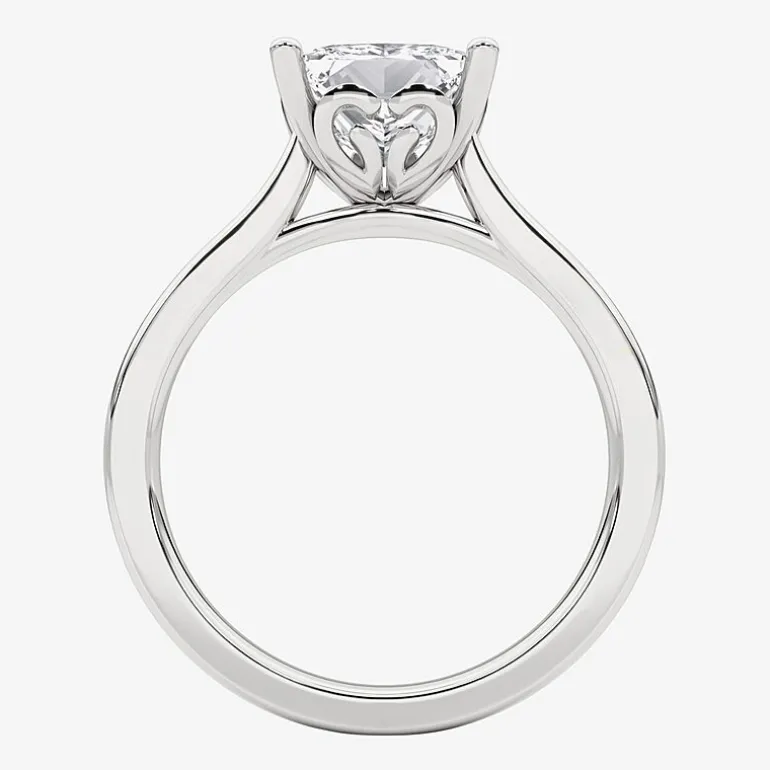 Grown Gorgeous (F, Vs2) Womens 2 1/4 CT. T.W. Lab Grown White Diamond 14K Gold or Platinum Princess-cut Solitaire Engagement Ring