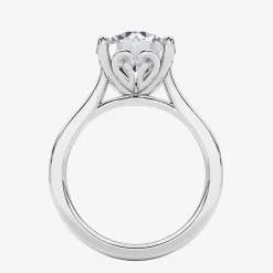 Grown Gorgeous (F / Vs2) Womens 3 3/4 CT. T.W. Lab Grown White Diamond 14K Gold Round Solitaire Engagement Ring