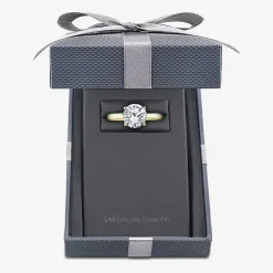 Grown Gorgeous (F,Vs2) Womens 2 1/4 CT. T.W. Lab Grown White Diamond 14K Gold or Platinum Round Solitaire Engagement Ring