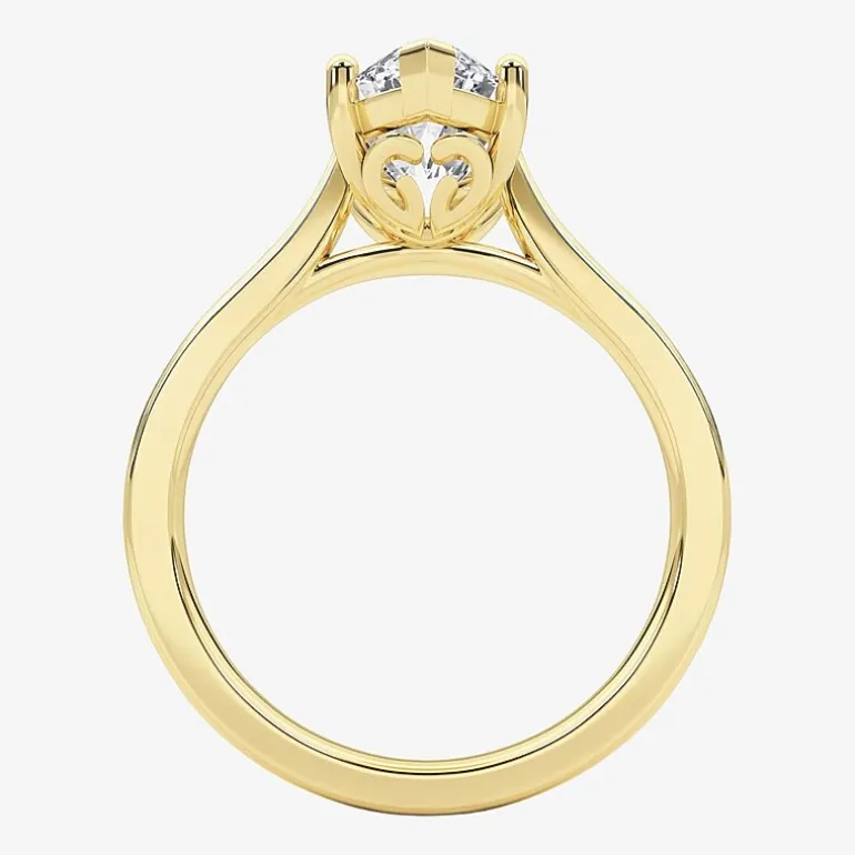Grown Gorgeous (F / Vs2) Womens 2 1/4 CT. T.W. Lab Grown White Diamond 14K Gold Marquise Solitaire Engagement Ring