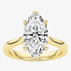 Grown Gorgeous (F / Vs2) Womens 2 1/4 CT. T.W. Lab Grown White Diamond 14K Gold Marquise Solitaire Engagement Ring