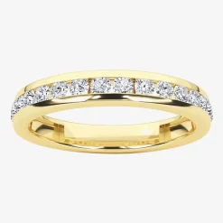 Grown Gorgeous (F, Vs2) Womens 1/2 CT. T.W. Lab Grown White Diamond 14K Gold or Platinum Anniversary Wedding Band