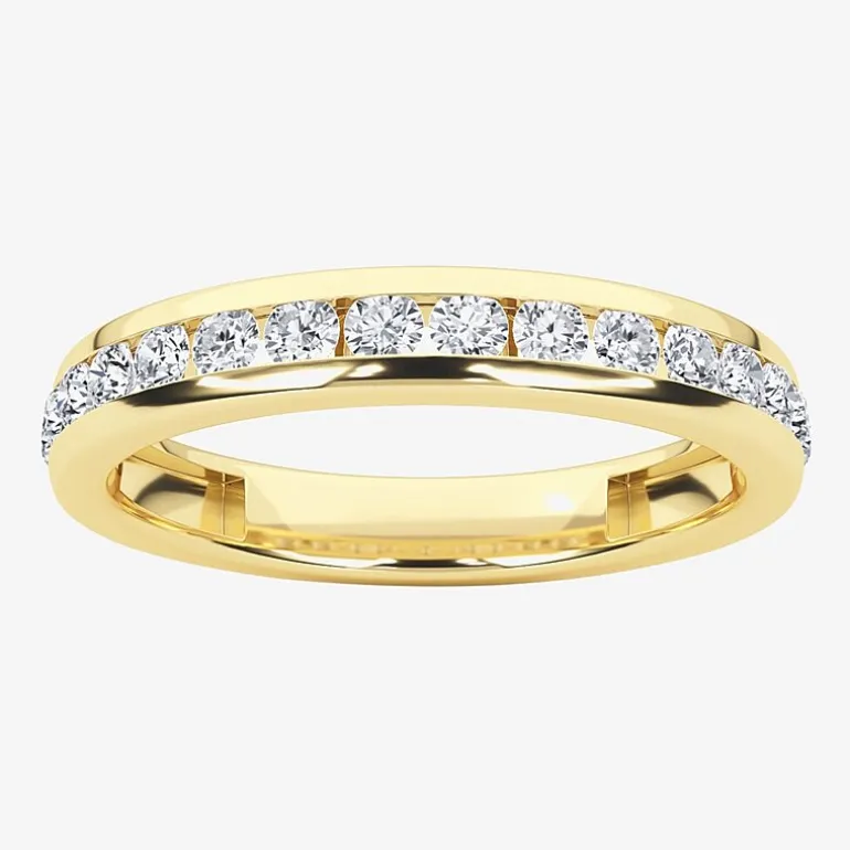 Grown Gorgeous (F, Vs2) Womens 1/2 CT. T.W. Lab Grown White Diamond 14K Gold or Platinum Anniversary Wedding Band