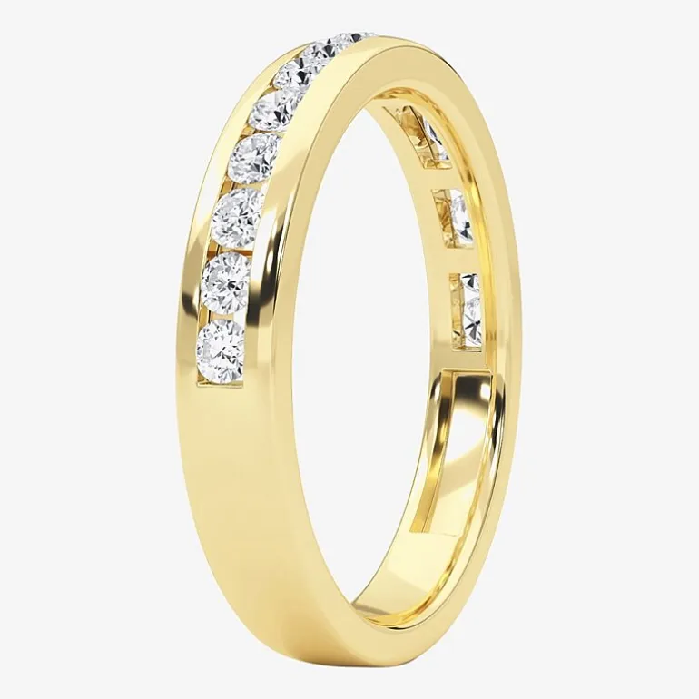 Grown Gorgeous (F, Vs2) Womens 1/2 CT. T.W. Lab Grown White Diamond 14K Gold or Platinum Anniversary Wedding Band