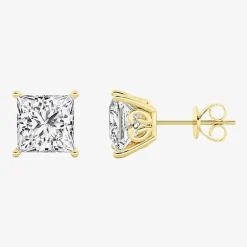 Grown Gorgeous (Vs2,F) 4 1/2 CT. T.W. Lab-Grown Diamond 14K Gold or Platinum 8.2mm Princess Stud Earrings