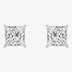 Grown Gorgeous (Vs2,F) 4 1/2 CT. T.W. Lab-Grown Diamond 14K Gold or Platinum 8.2mm Princess Stud Earrings