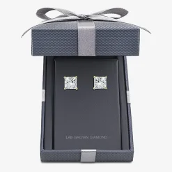 Grown Gorgeous (Vs2,F) 4 1/2 CT. T.W. Lab-Grown Diamond 14K Gold or Platinum 8.2mm Princess Stud Earrings