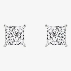 Grown Gorgeous (Vs2,F) 4 1/2 CT. T.W. Lab-Grown Diamond 14K Gold or Platinum 8.2mm Princess Stud Earrings